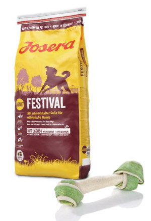 JOSERA Festival 15kg + MACED Kość Wiązana Biała Chlorofil 16cm