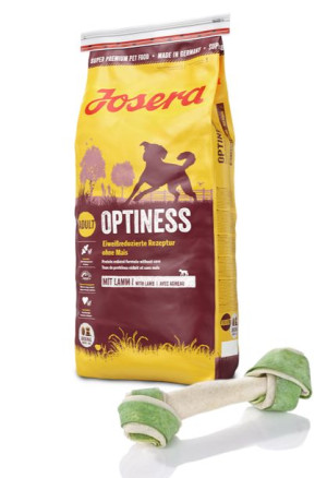 JOSERA Optiness 15kg + MACED Kość Wiązana Biała Chlorofil 16cm