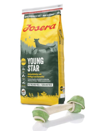 JOSERA YoungStar - Grain Free 15kg + MACED Kość Wiązana Biała Chlorofil 16c