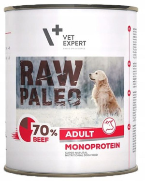 VETEXPERT RAWPALEO Adult Monoprotein wołowina 800g