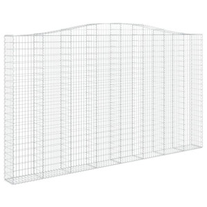 Łukowaty kosz gabionowy 400x30x220/240 cm, galwanizowane żelazo