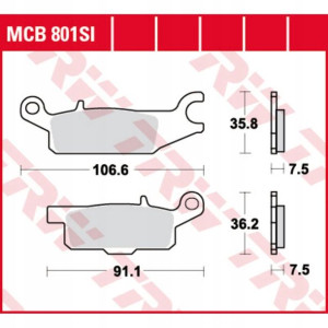 Klocki hamulcowe przód/tył YAMAHA YFM 250/550/700