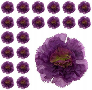 GOŹDZIK Główka aut dk.violet 24 szt HURT sztuczne