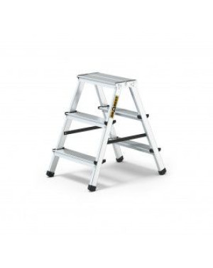 Drabina dwustronna 3 stopnie aluminiowa 125 kg