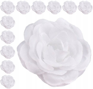 Róża główka mini 12 szt 4 cm White