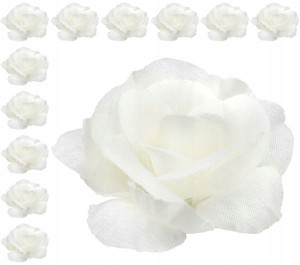 Róża główka mini 12 szt 4 cm Cream