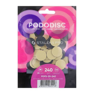 PDFS-20-240 Pododisc Nakładki wymienne z pianką M #240 50szt Staleks  Nowy