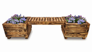 Designerska Ławka Na Taras Do Ogrodu Dwie Donice 174x47 Udźwig 200kg Piękna