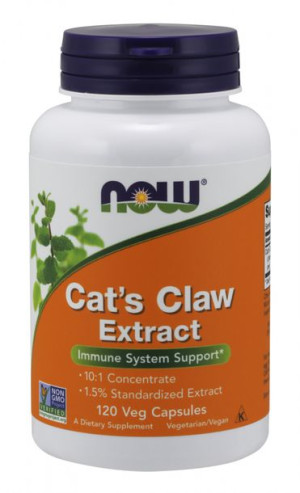 NOW Foods Cat's Claw Koci Pazur Extract 10:1 120 kapsułek wegetariańskich -