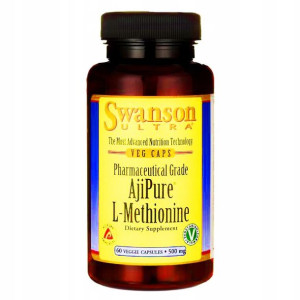 SWANSON AjiPure L-METIONINA aminokwas METIONINA 500mg 60 kapsułek
