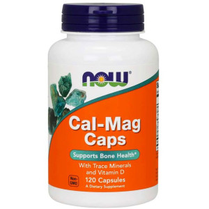 NOW Foods CAL-MAG CAPS witamina D-3 WAPŃ MAGNEZ 120 kapsułek