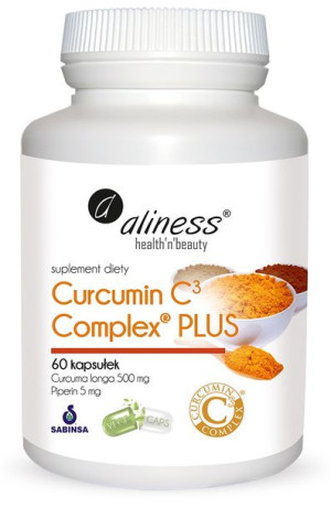 Aliness CURCUMIN C3 Complex PLUS Kurkumina (Kurkuma) Curcuma Longa 500mg Pi