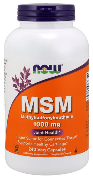 NOW Foods MSM 1000 mg Metylosulfonylometan MSM Siarka Organiczna- suplement