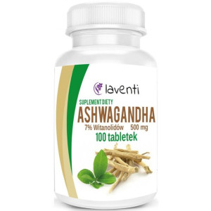 Laborell Laventi Ashwagandha 500mg 100 tabletek (żeń-szeń indyjski) - suple