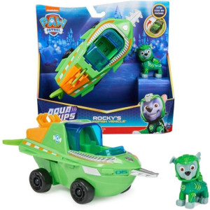 Psi Patrol Aqua Pups zestaw pojazd ryba piła z figurką Rocky