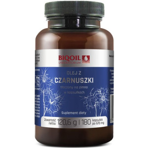 BIOOIL Olej z CZARNUSZKI Kwas Linolowy CZARNUSZKA - suplement diety - 180 k