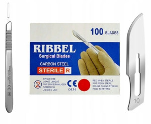 Ostrze Skalpel Chirurgiczny Ribbel Nr.10 + Trzonek