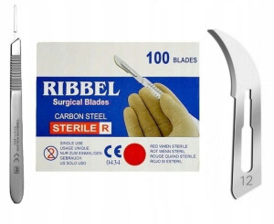 Ostrze Skalpel Chirurgiczny Ribbel Nr.12 + Trzonek
