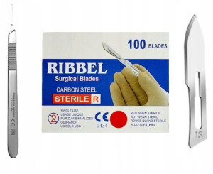 Ostrze Skalpel Chirurgiczny Ribbel Nr.13 + Trzonek