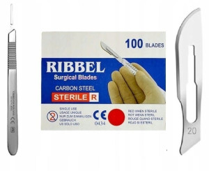 Ostrze Skalpel Chirurgiczny Ribbel Nr.20 + Trzonek