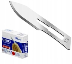 Ostrze Skalpel Nóż Chirurgiczny Ribbel 100szt 13
