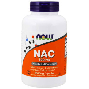 NOW Foods NAC ACETYL CYSTEINE N-Acetylocysteina 600mg - suplement diety - 2