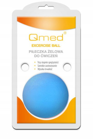 Piłeczka żelowa do ćwiczeń ściskania QMED Niebiesk