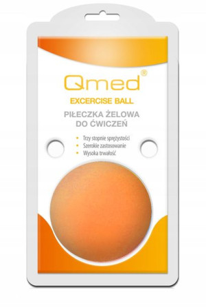 Piłeczka żelowa do ćwiczeń ściskania QMED POMARAŃ