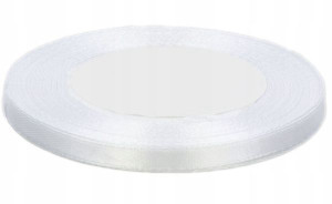 Wstążka tasiemka satynowa 6mm 32m 1.white