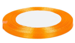 Wstążka tasiemka satynowa 6mm 32m 12.lt.orange