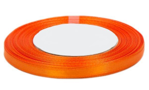 Wstążka tasiemka satynowa 6mm 32m 13.dk.orange