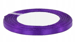 Wstążka tasiemka satynowa 6mm 32m 17.dk.violet