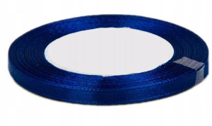 Wstążka tasiemka satynowa 6mm 32m 20.dk.blue