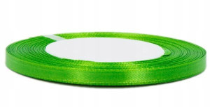 Wstążka tasiemka satynowa 6mm 32m 9.green