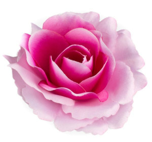 Róża satynowa główka Pink/Dk.pink center