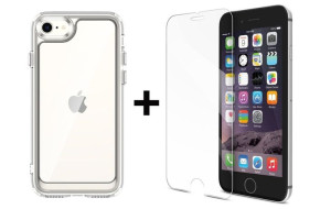Etui Braders z żelową ramką + Szkło Ochronne do iPhone 7, 8, SE 2020, SE 20