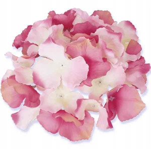 HORTENSJA Główka satyna Pink Mauve/Cream