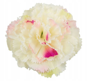 GOŹDZIK Główka sztuczne kwiaty cream/pink/green