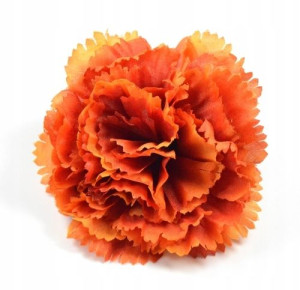 GOŹDZIK Główka sztuczne kwiaty orange/brown