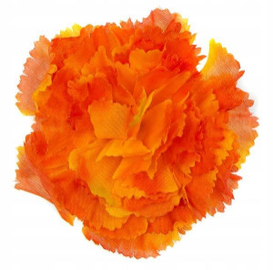 GOŹDZIK Główka sztuczne kwiaty orange/yellow