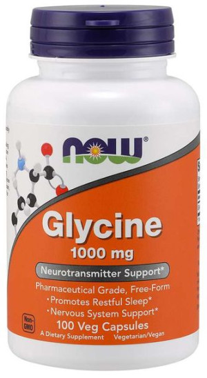 NOW Foods GLICYNA 1000mg - 100 kapsułek