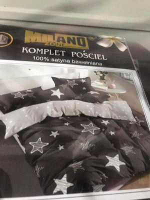 Komplet Pościeli 160x200 Cm Bawełna Satynowa 4-części