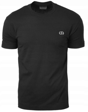 T-Shirt Koszulka Emporio Armani Czarna XL Haft