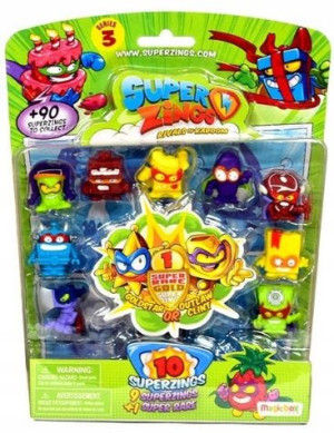 Super Zings 10 Figurek 3 Seria 1 Złota Pl