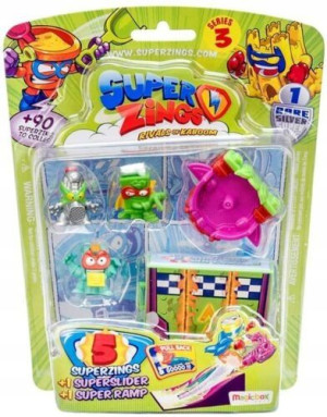 Super Zings 3 Zestaw Rampa Pojazd + 5 Figurek