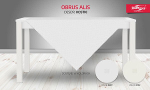Obrus alis 80x80 biały kostka