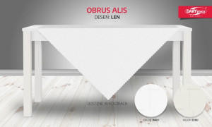 Obrus alis 80x80 biały len