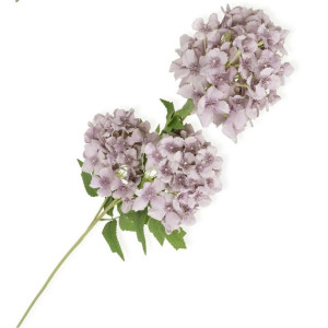 Hortensja bukietowa gałązka 90cm beżowo śliwkowa