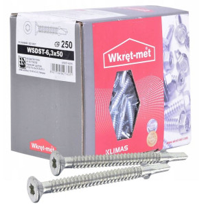 Wkręty Samowiercące Drewno-stal Wsdst 6,3x50mm 250
