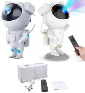Projektor Gwiazd Astronauta Lampka Nocna + Gratis